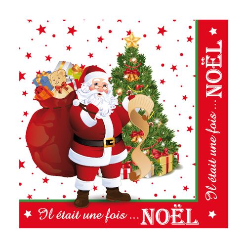 Lot De 20 Serviettes En Papier Il Etait Une Fois Noel