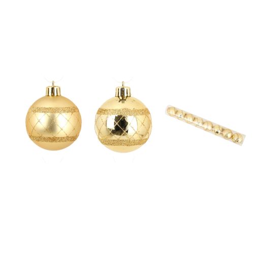 Set De 8 Boules Decor Carreaux