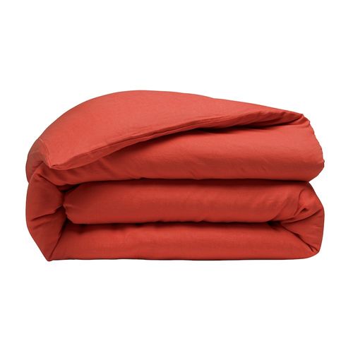 Housse De Couette Lin Lave 260 X 240 Cm Paprika