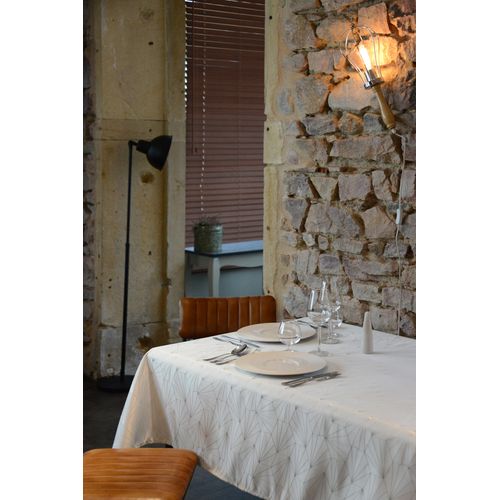 Nappe 145x240 cm Facette Blanc