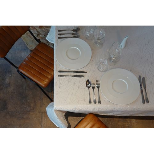 Nappe 145x240 cm Facette Blanc