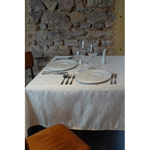Nappe 145x240 cm Facette Blanc