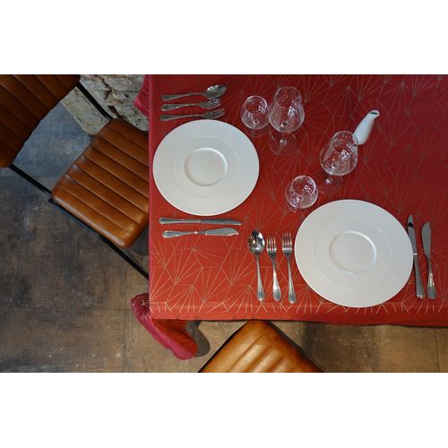 Nappe 145x300 cm Facette Rouge