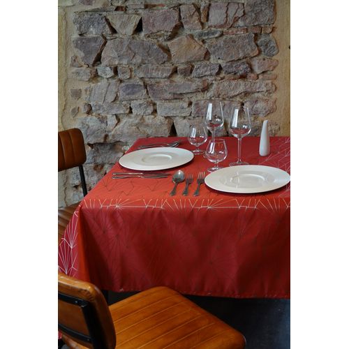 Nappe 145x300 cm Facette Rouge