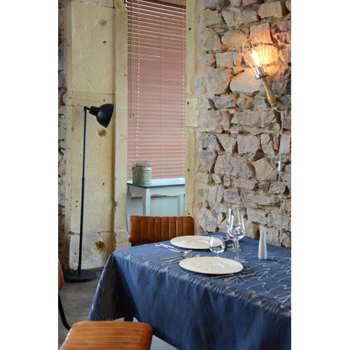 Nappe 145x300 cm Facette Bleu