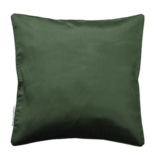 Housse De Coussin Polyester Shantung Uni Shana Kaki 40 X 40 Cm