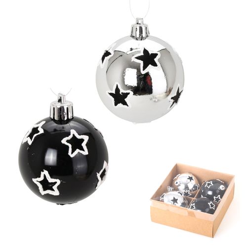 Set De 4 Boules De Noel Shiny