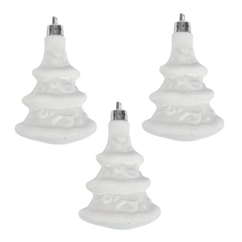 Set De 3 Suspensions Sapins Blanc
