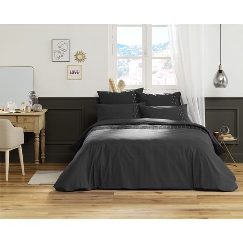 Housse De Couette Agathe Poivre Anthracite 220x240cm