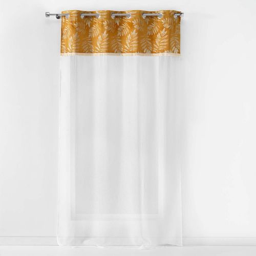 Rideau à Oeillets Voilage 140x280cm Tropical Adelore Jaune