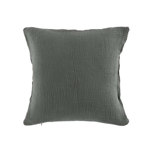 Coussin Gaze De Coton 40x40cm Angeliase Anthracite