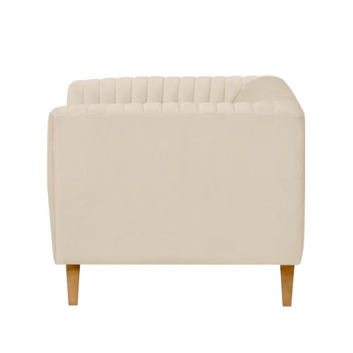 Fauteuil En Velours Beige - Gatsby