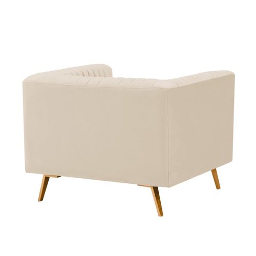Fauteuil En Velours Beige - Gatsby