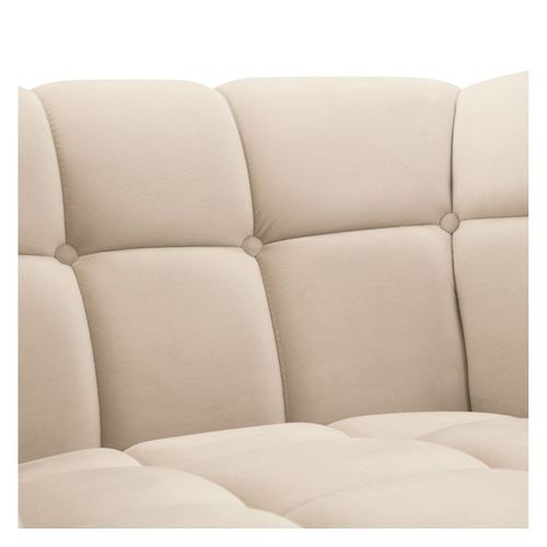 Fauteuil En Velours Beige - Mona