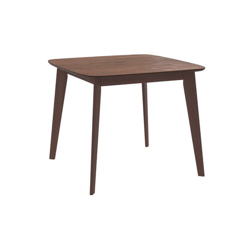 Table Carrée 4 Personnes En Bois Foncé Finition Noyer 90 Cm - Julio