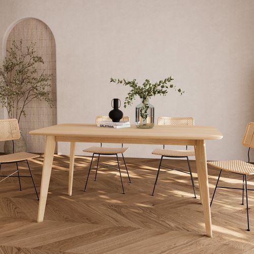 Table Rectangulaire 6 Personnes En Bois Clair 150 Cm - Oman