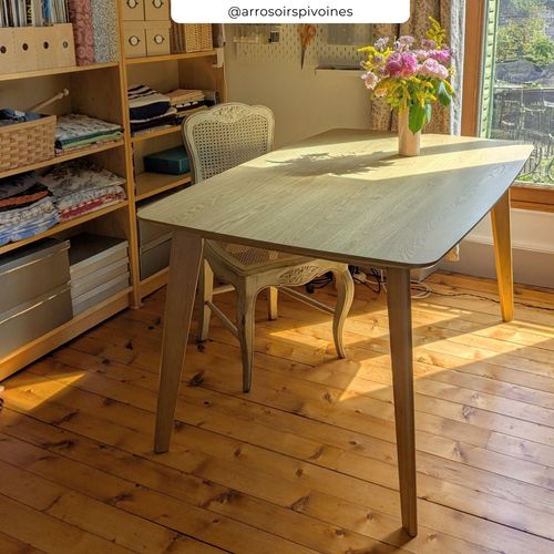 Table Rectangulaire 6 Personnes En Bois Clair 150 Cm - Oman