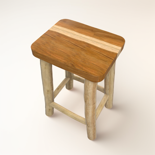 Tabouret 45.5 Cm En Teck - Ika