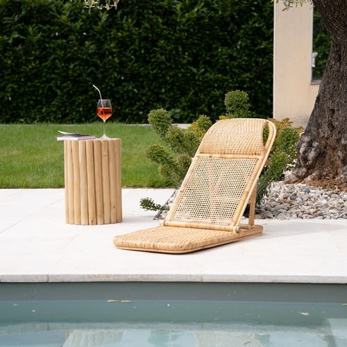 Table D'appoint De Jardin Ronde  En Rondins De Teck D30 Cm - Imani