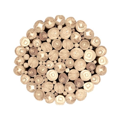 Table D'appoint De Jardin Ronde  En Rondins De Teck D30 Cm - Imani