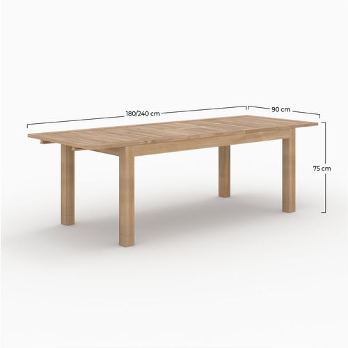 Table De Jardin Extensible En Teck 6 à 10 Personnes - Nido