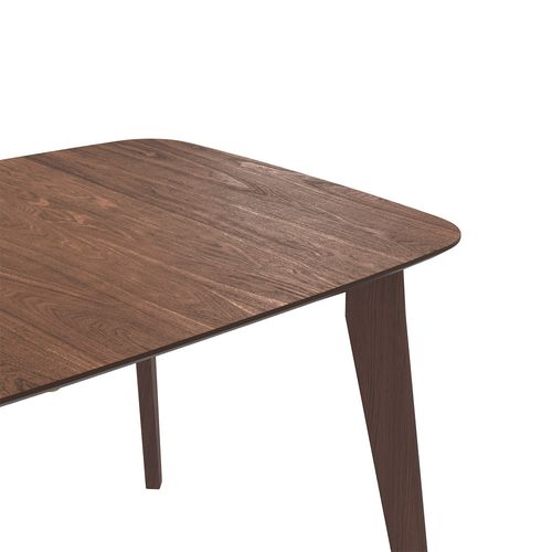 Table Rectangulaire 4/6 Personnes Extensible En Bois Foncé 150/180 Cm - Oman