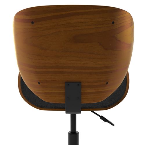 Chaise De Bureau Pivotante En Cuir Synthétique Noir 79-91cm - Baudoin