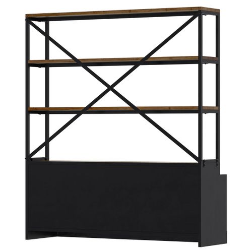 Bibliothèque 160 Cm En Bois Et Métal - Goa