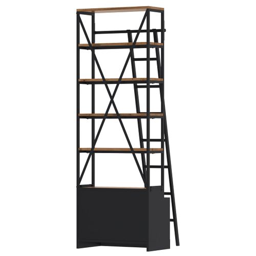 Petite Bibliothèque 86 Cm En Bois Et Métal - Kasi