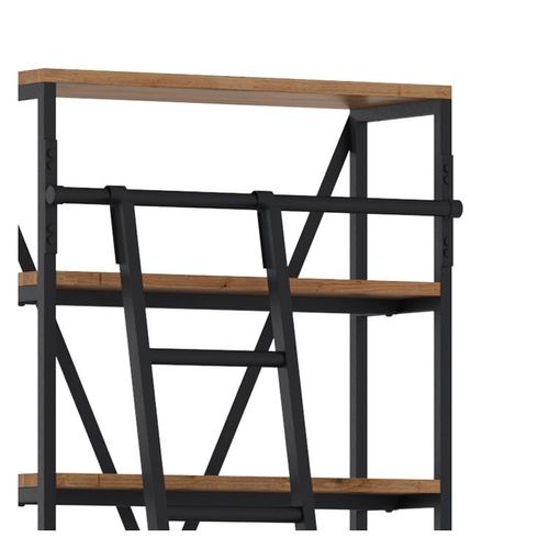 Petite Bibliothèque 86 Cm En Bois Et Métal - Kasi