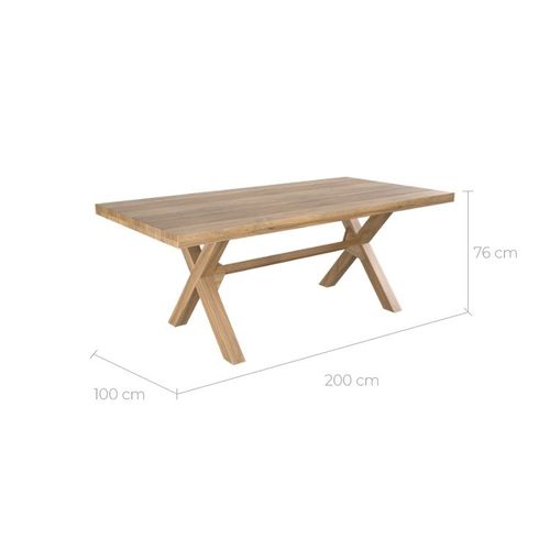 Table De Jardin En Bois De Teck Massif 8 Personnes - Suri
