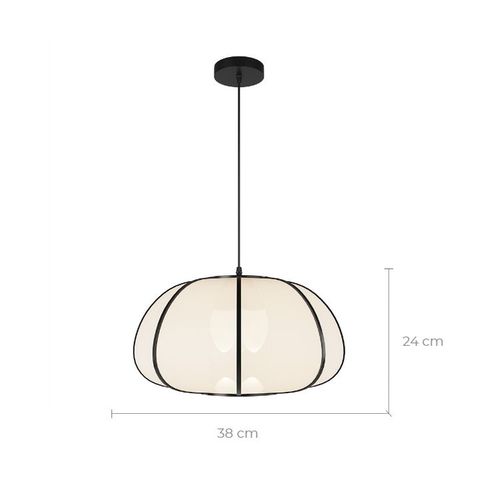 Suspension En Bambou Noir D38 Cm - Hana