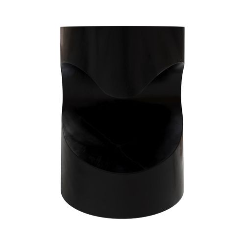 Table D'appoint Noire En Bois De Suar D35 Cm - Chowi