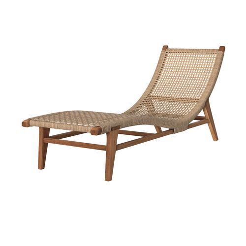 Transat En Bois De Teck Et Jacinthe D'eau Synthétique - Bruna