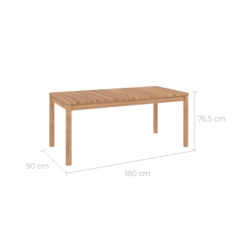 Table De Jardin Extensible En Teck 6 à 8 Personnes - Kora