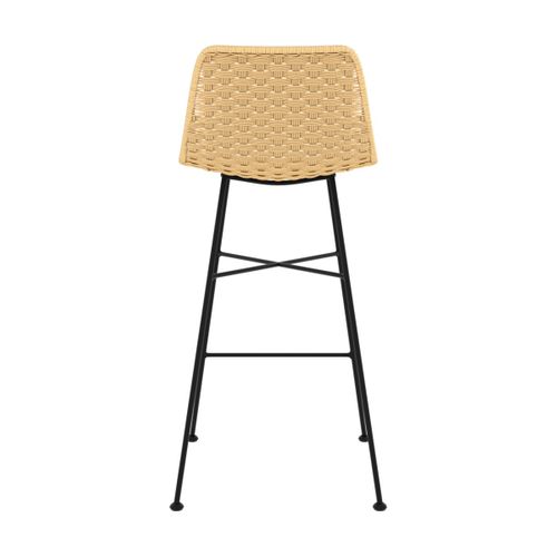 Lot De 2 Chaises Pour Îlot Central 65,5 Cm En Rotin Naturel - Mara