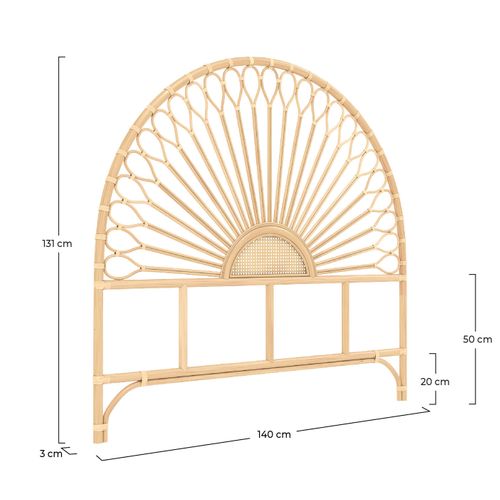 Tête De Lit En Rotin Naturel 140 Cm - Alan