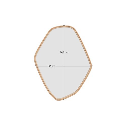 Miroir Organique En Rotin 76,5x53 Cm - Tseri