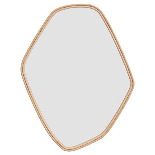 Miroir Organique En Rotin 76,5x53 Cm - Tseri
