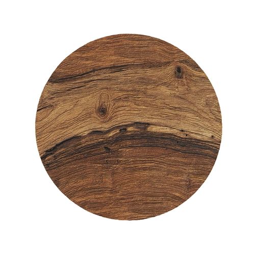 Tabouret Rond En Bois De Teck Recyclé H45 Cm - Léa