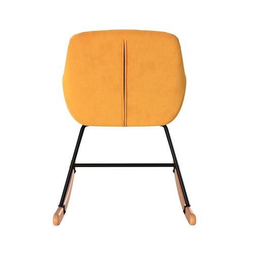Rocking-chair En Velours Jaune - Isola