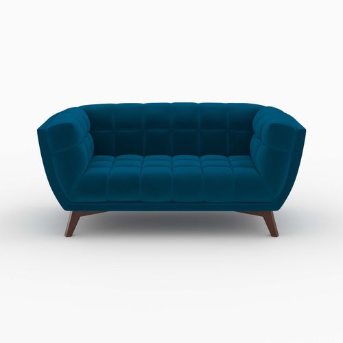 Ensemble Canapés En Velours Bleu 5 Places - Mona