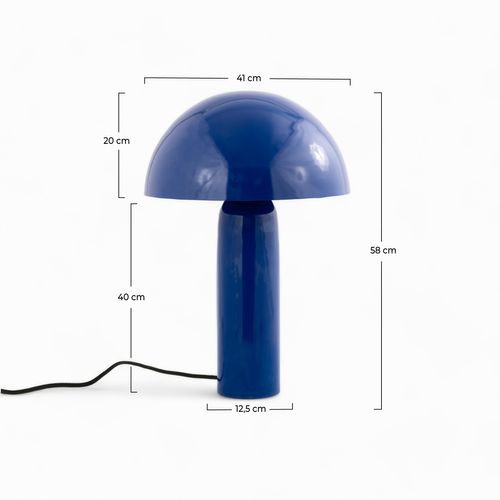 Lampe En Métal Bleu Foncé - Enaïs