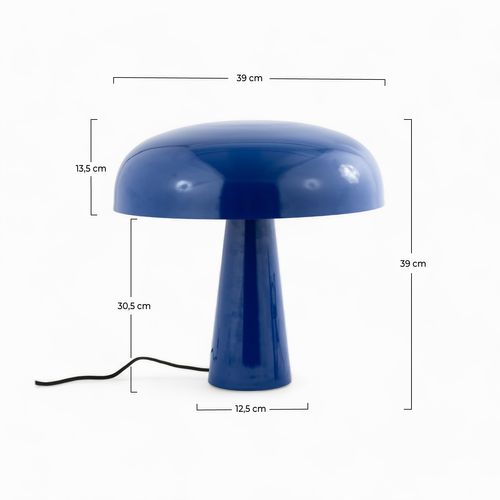 Lampe En Métal Bleu Foncé - Livia