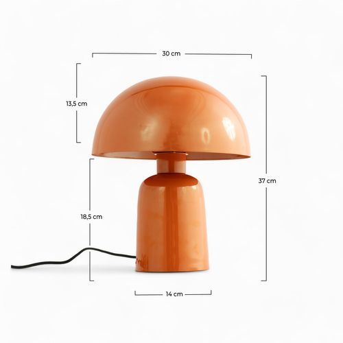 Lampe Champignon En Métal Orange - Clara