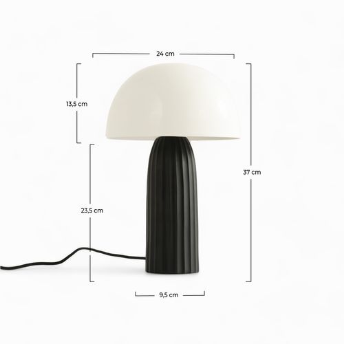 Lampe En Métal Blanche Et Noire - Joy