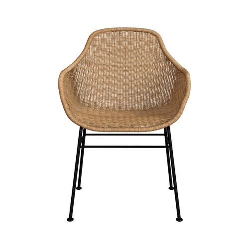 Table Et Chaises De Jardin 8 Personnes En Bois De Teck, Résine Tressée - Carmela