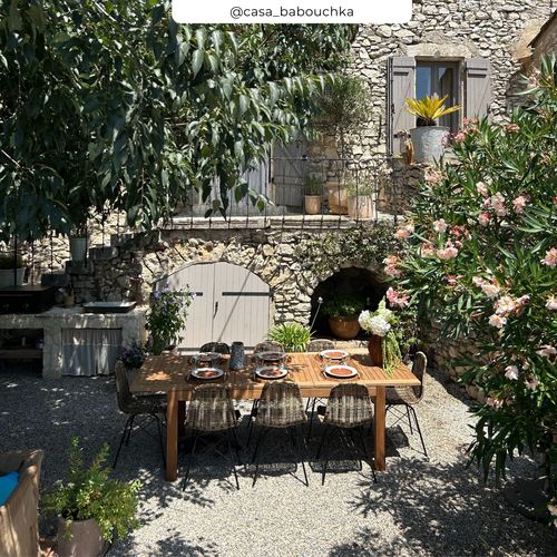 Table Et Chaises De Jardin 8 Personnes En Bois Et Résine Tressée - Tiptur