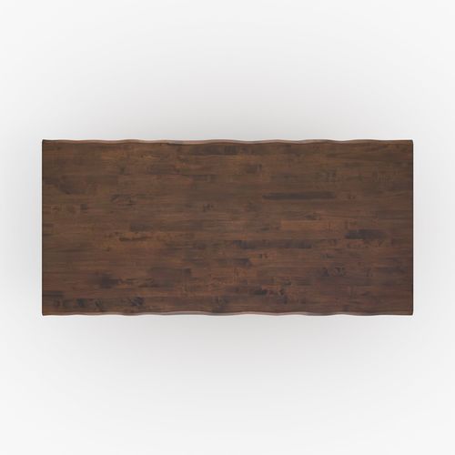Table Rectangulaire En Bois D'hévéa Massif Foncé 8 Personnes - Robin