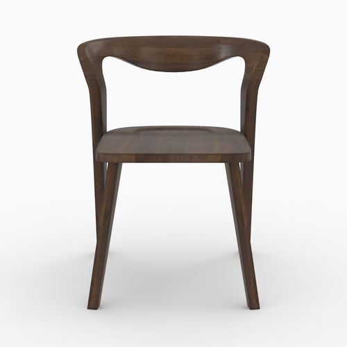 Chaise En Bois D'hévéa Foncé - Vega